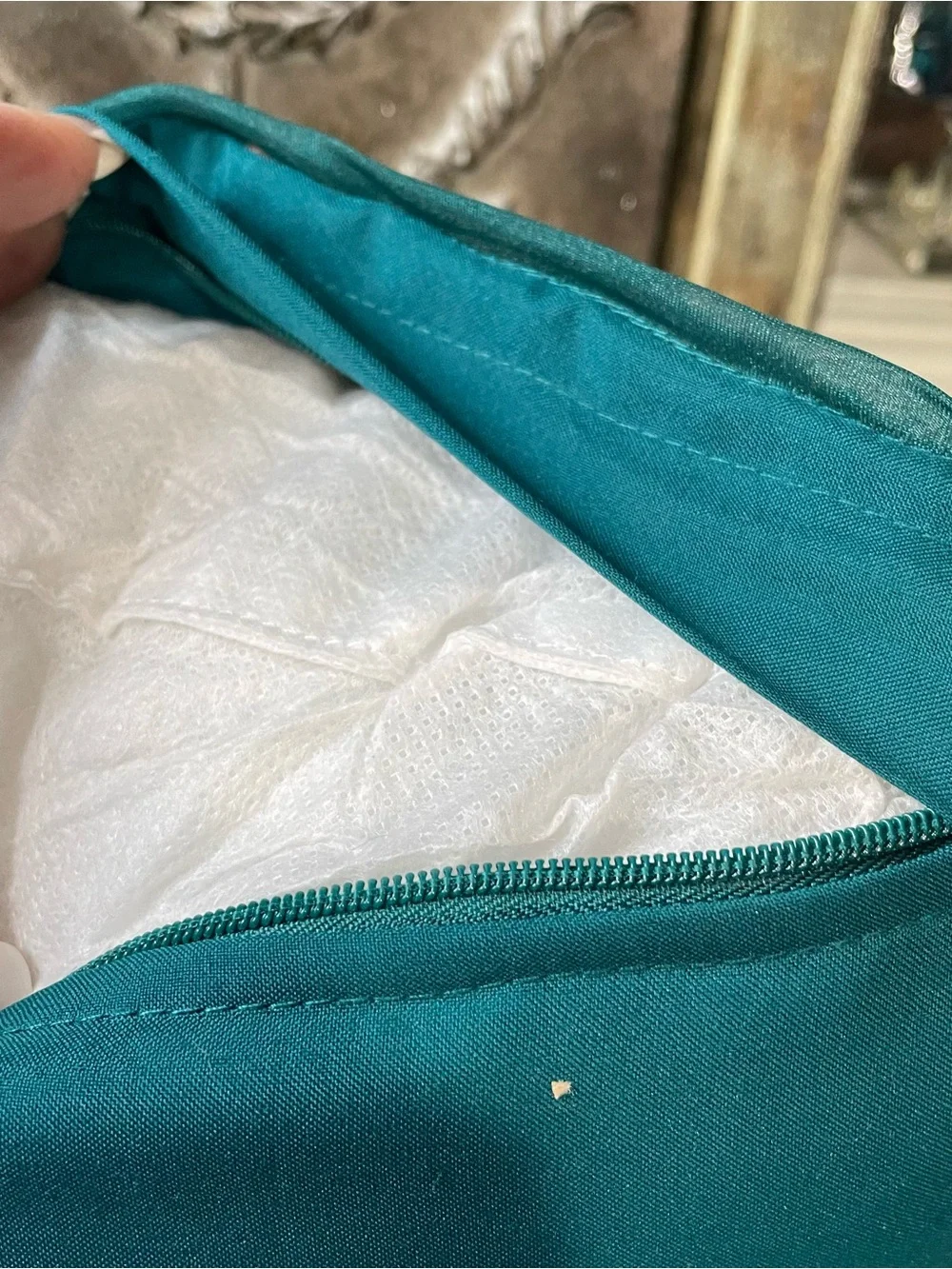 Vintage pier one blue sequined thrown pillow